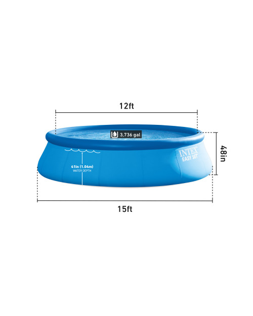 Intex Easy Set® 15' X 48" Inflatable Pool W/ Filter Pump