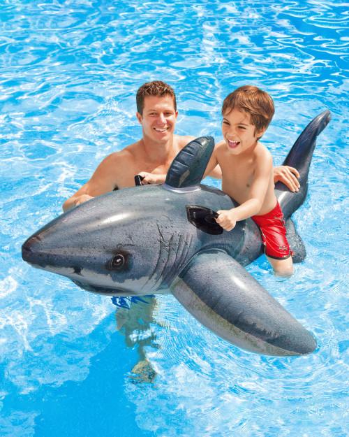 Intex Great White Shark Ride-On Inflatable Pool Float