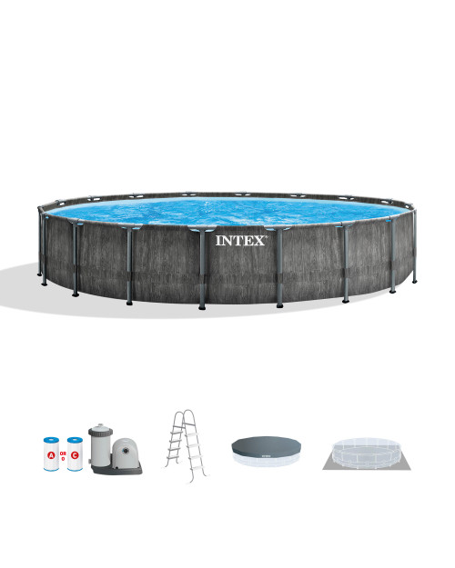 intex Greywood Prism Frame™ 18' x 48" Above Ground Pool Set