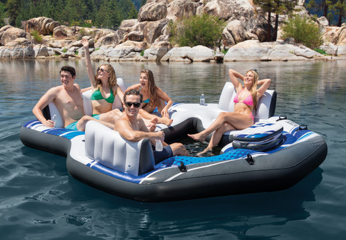 intex Blue Tropic Inflatable Lake Island Float