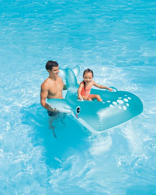 Intex Blue Whale Ride-On Inflatable Pool Float