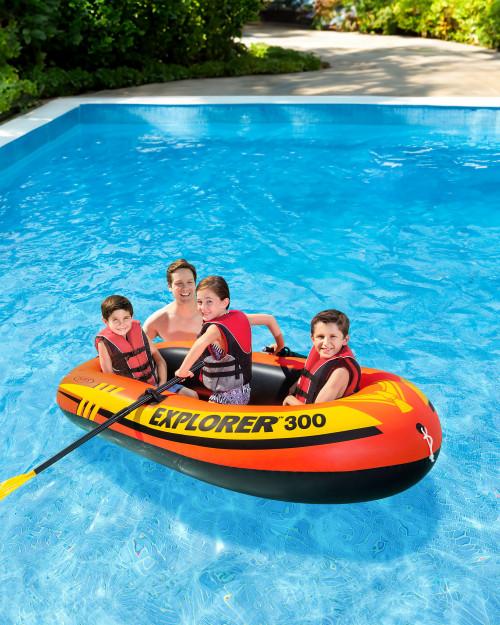 intex Explorer™ 300 Inflatable Boat Set - 3 Person