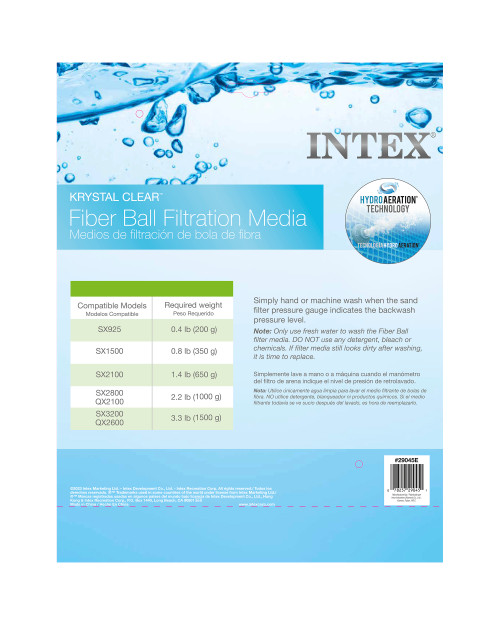 Intex Fiber Ball Filtration Media