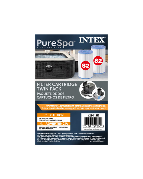 Intex Filter Cartridge S2 Twin Pack For Spa