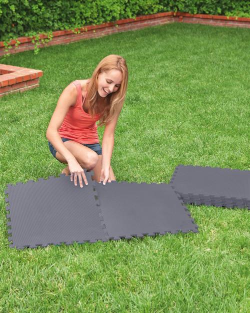 Intex Gray Padded Floor Protector (8 Pieces)