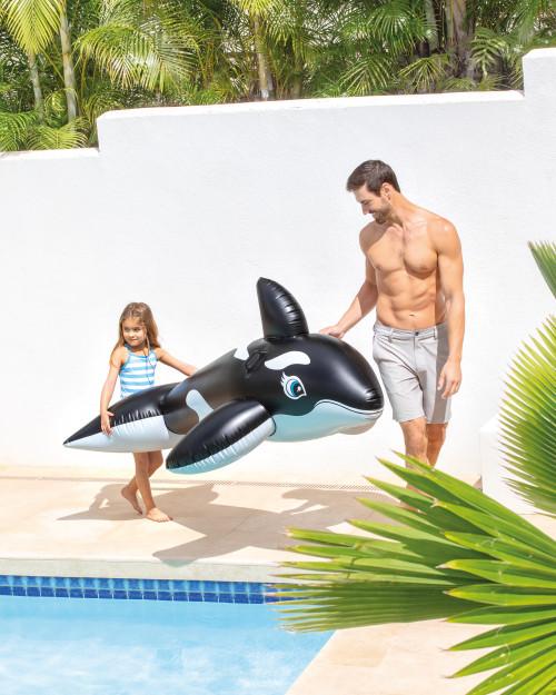 intex Orca Whale Ride-On Inflatable Pool Float