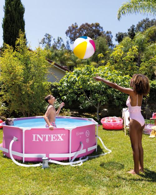 Intex Pink Metal Frame Above Ground Pool - 8' X 30"