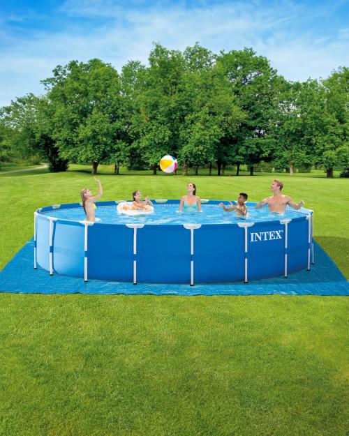 Intex Metal Frame 18' X 48'' Above Ground Pool W/ Filter Pump