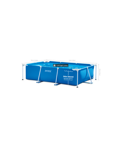 Intex Metal Frame Rectangular Frame Pool Set - 9' 10" X 6' 6.75 X 29.5"