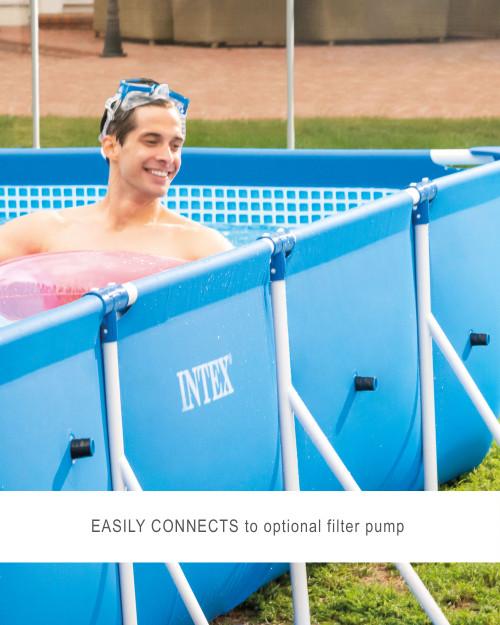 Intex Metal Frame Rectangular Pool Set - 14 ' 9 1/4" X 7' 2 5/8" X 33"