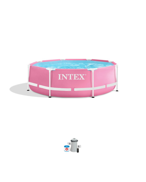 intex Pink Metal Frame Above Ground Pool Set - 8' x 30"