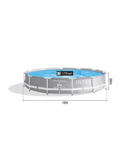 Intex Prism Frame™ 12' X 30" Above Ground Pool W/ Filter Pump