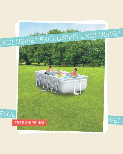 intex Prism Frame™ 9.8’ X 5.7' X 31.2" Above Ground Premium Pool Set