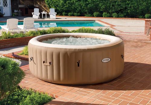 Intex PureSpa™ Bubble Massage Inflatable Hot Tub W/ Energy Efficient Cover - 4 Person
