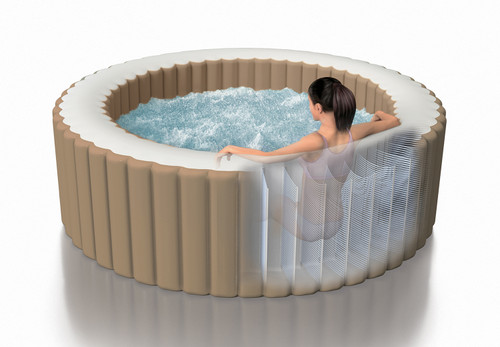 Intex PureSpa™ Bubble Massage Inflatable Hot Tub W/ Energy Efficient Cover - 4 Person