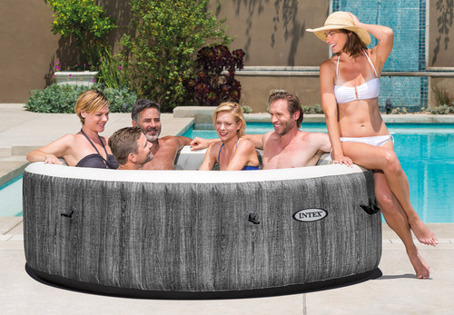 intex PureSpa™ Greywood Deluxe Inflatable Hot Tub Set - 6 Person