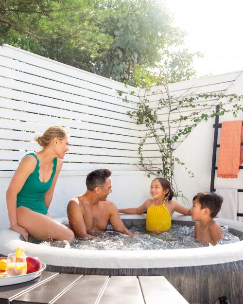 Intex PureSpa™ Greywood Deluxe Round Bubble Spa Set - 4-Person