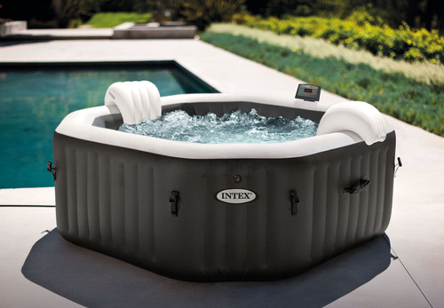 intex PureSpa™ Jet and Bubble Deluxe Inflatable Hot Tub Set - 4 Person
