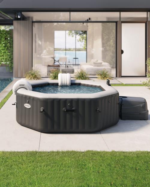 intex PureSpa™ Jet and Bubble Deluxe Inflatable Hot Tub Set - 6 Person