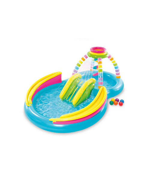 Intex Rainbow Funnel Inflatable Play Center W/ Slide