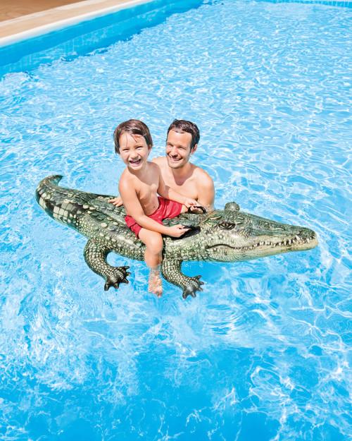 intex Realistic Gator Ride-On Inflatable Pool Float