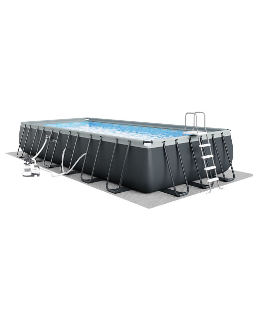 Intex Rectangular Ultra XTR® Frame Above Ground Pool W/ Sand Filter Pump & Saltwater System - 24' X 12' X 52"