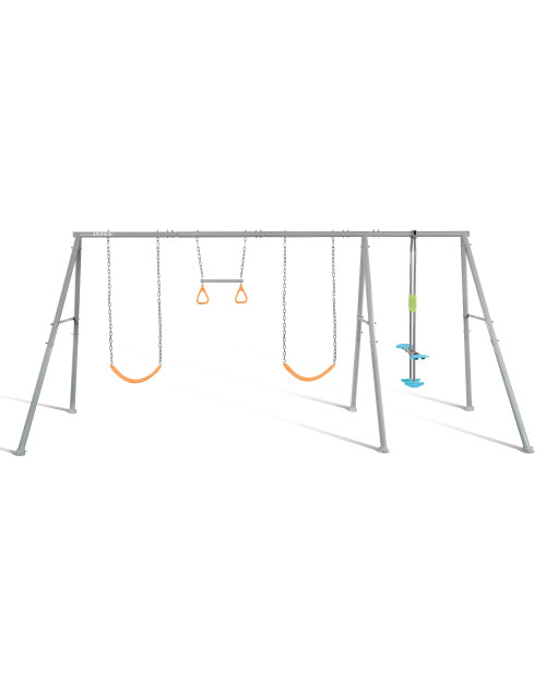 Intex Swing & Glide Four Feature Gray Swing Set W/ FREE Trapeze Bar