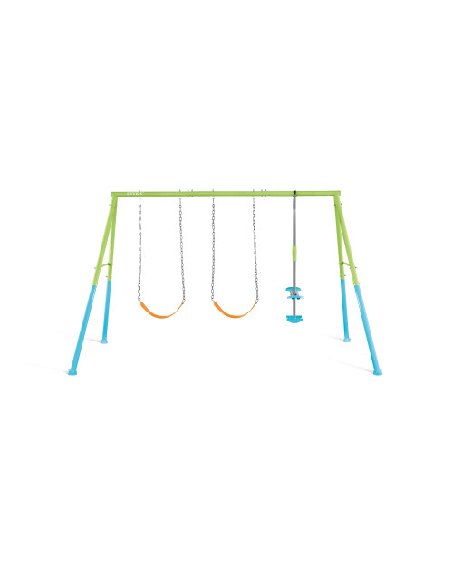 Intex Swing & Glide Three Feature Colored Swing Set W/ FREE Trapeze Bar