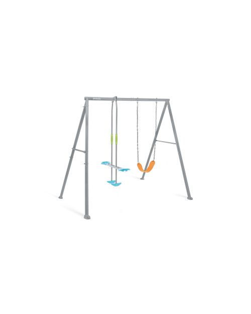 Intex Swing & Glide Two Feature Gray Swing Set W/ FREE Trapeze Bar
