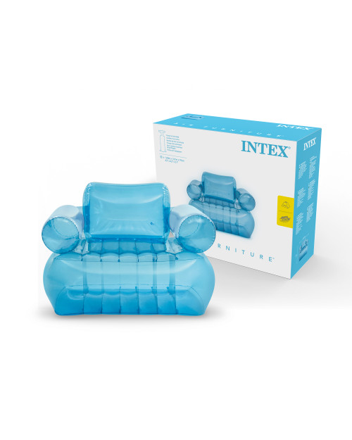 Intex Transparent Armchair Inflatable Lounge Chair - Blue