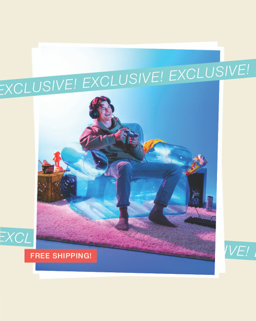 intex Transparent Armchair Inflatable Lounge Chair - Blue