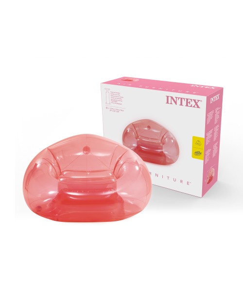 Intex Transparent Beanless Bag™ Inflatable Lounge Chair - Pink