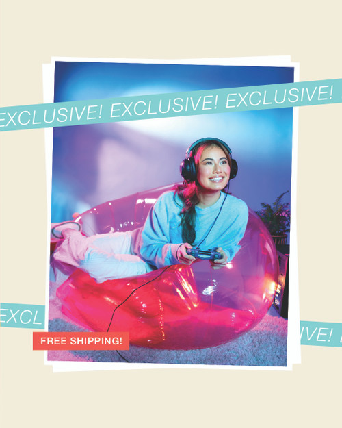 intex Transparent Beanless Bag™ Inflatable Lounge Chair - Pink