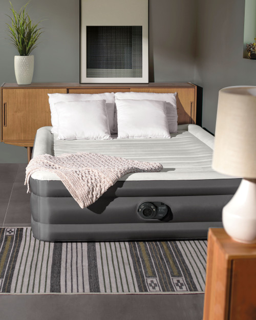 Intex TruAire® Air Mattress 18" Queen W/ Built-In Electric Pump