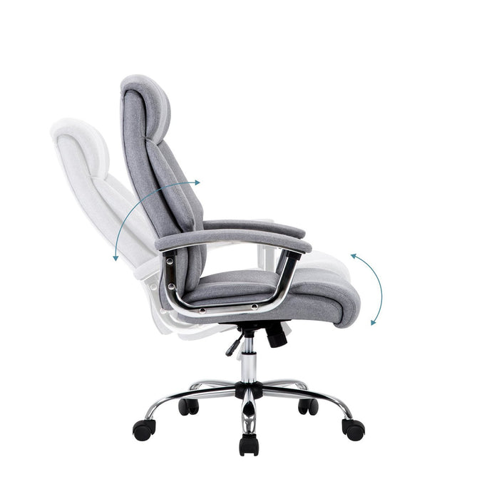 Intimate Wm Heart Alto Mid Back Office Fabric Chair-Silver Grey