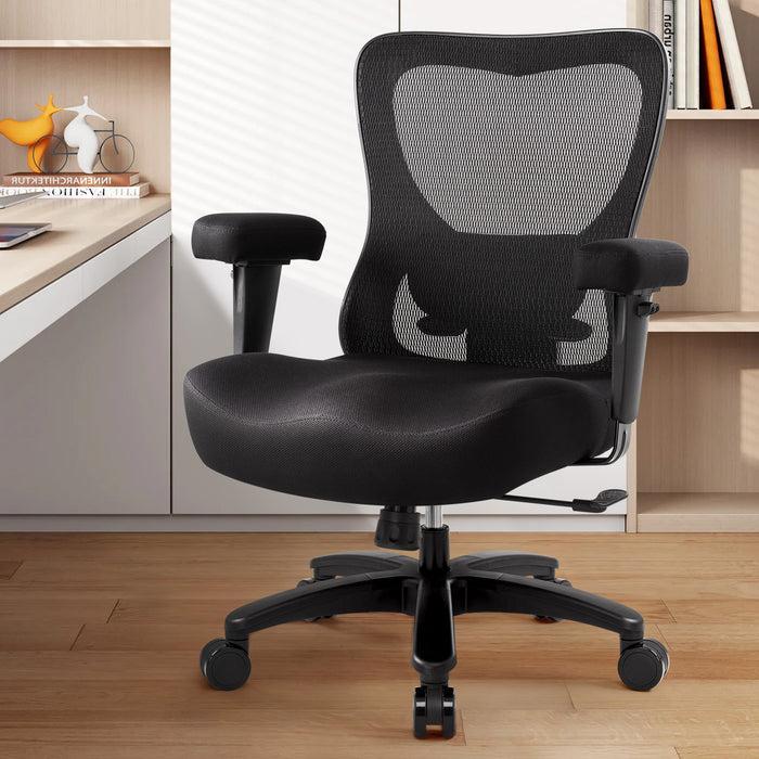 Intimate Wm Heart Big And Tall Office Chair 500lbs Ergonomic Heavy Duty Mesh Desk Chair Executive Computer Chairs With Wide Thick Seat Adjustable Lumbar Support Flip-up Armrests