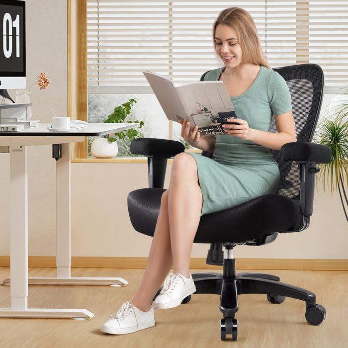 Intimate Wm Heart Big And Tall Office Chair 500lbs Ergonomic Heavy Duty Mesh Desk Chair Executive Computer Chairs With Wide Thick Seat Adjustable Lumbar Support Flip-up Armrests