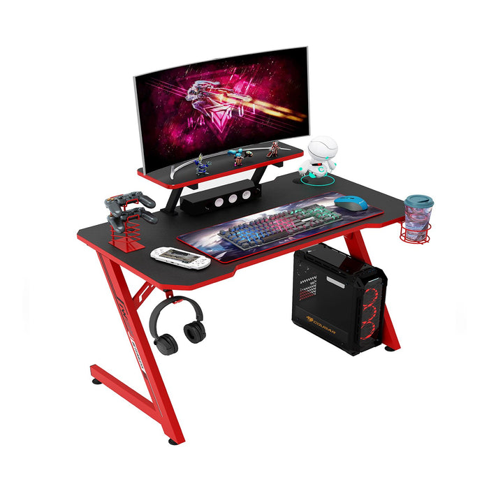 intimate wm heart Gaming Computer Desk 110 cm with Carbon Fiber Desktop and Storage Shelf