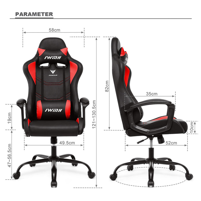 Intimate Wm Heart Indy Gaming Racing Chair Leather With Linked Armrest