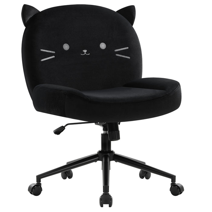 Intimate Wm Heart Office Chair Without Armrests Height Adjustable Swivel Chair With Castors Desk Chair With Fabric Upholstery Ergonomic Chair Reading Chair With Wide Cushion For Sitting Cross-legged