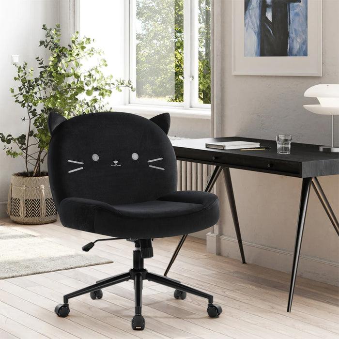 Intimate Wm Heart Office Chair Without Armrests Height Adjustable Swivel Chair With Castors Desk Chair With Fabric Upholstery Ergonomic Chair Reading Chair With Wide Cushion For Sitting Cross-legged