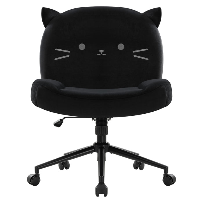 intimate wm heart Office chair without armrests Height adjustable swivel chair with castors Desk chair with fabric upholstery Ergonomic chair Reading chair with wide cushion for sitting cross-legged