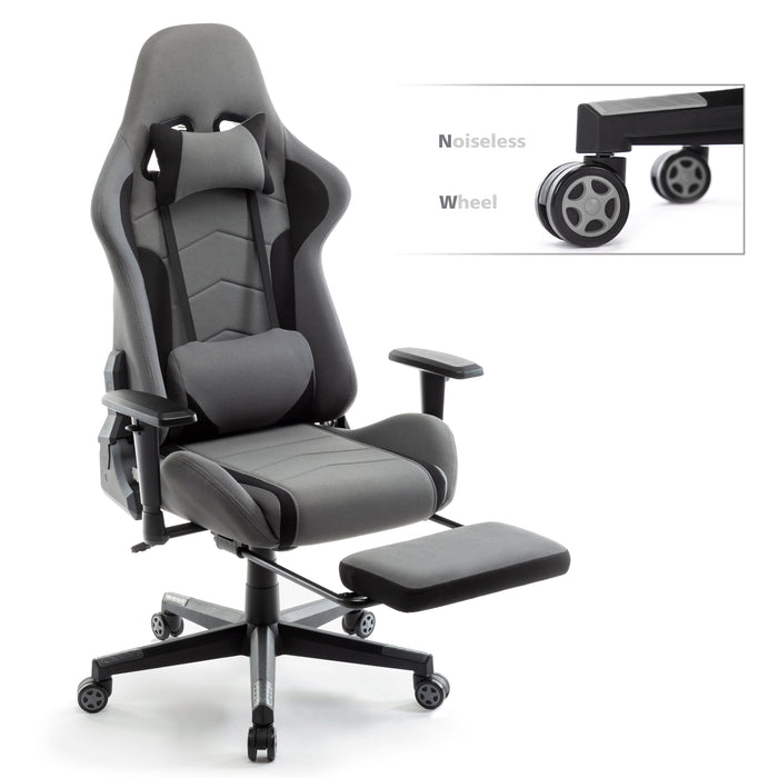 Intimate Wm Heart Rally Gaming Racing Chair Fabric-Charcoal Grey