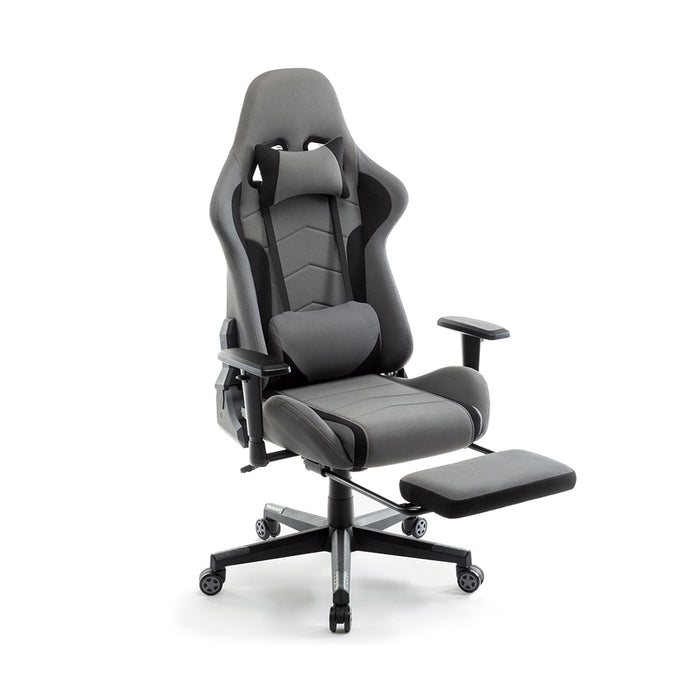 intimate wm heart Rally Gaming Racing Chair Fabric-Charcoal Grey