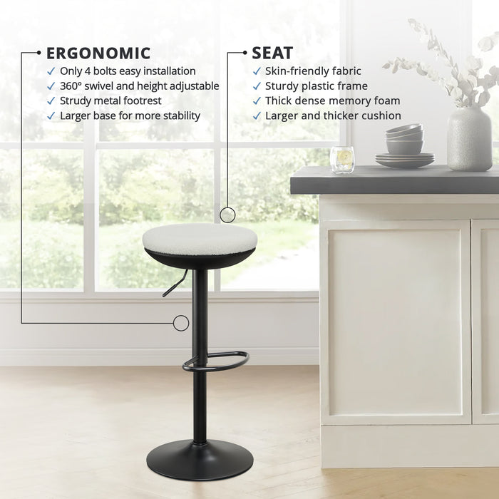 Intimate Wm Heart Standing Desk Chair Ergonomic Perching Stool Height Adjustable Round 360° Swivel Office Stool Without Backrest For Bedroom Kitchen Living Room