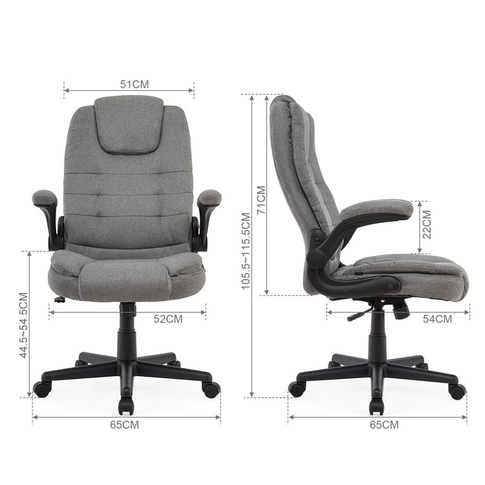 Intimate Wm Heart Trebleo Low Back Executive Fabric Chair Flip Up Armrest