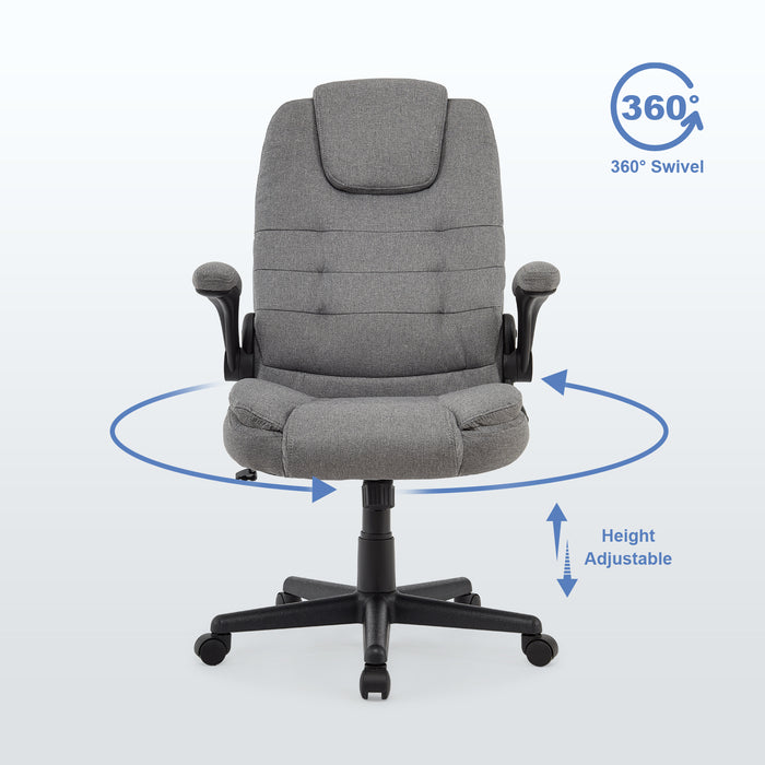Intimate Wm Heart Trebleo Low Back Executive Fabric Chair Flip Up Armrest