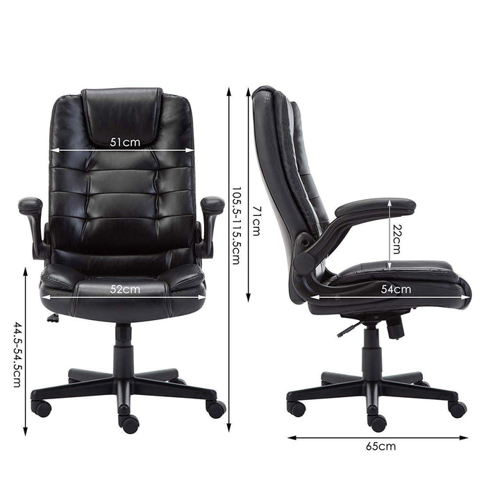 Intimate Wm Heart Trebleo Low Back Executive Leather Chair With Flip Up Armrest