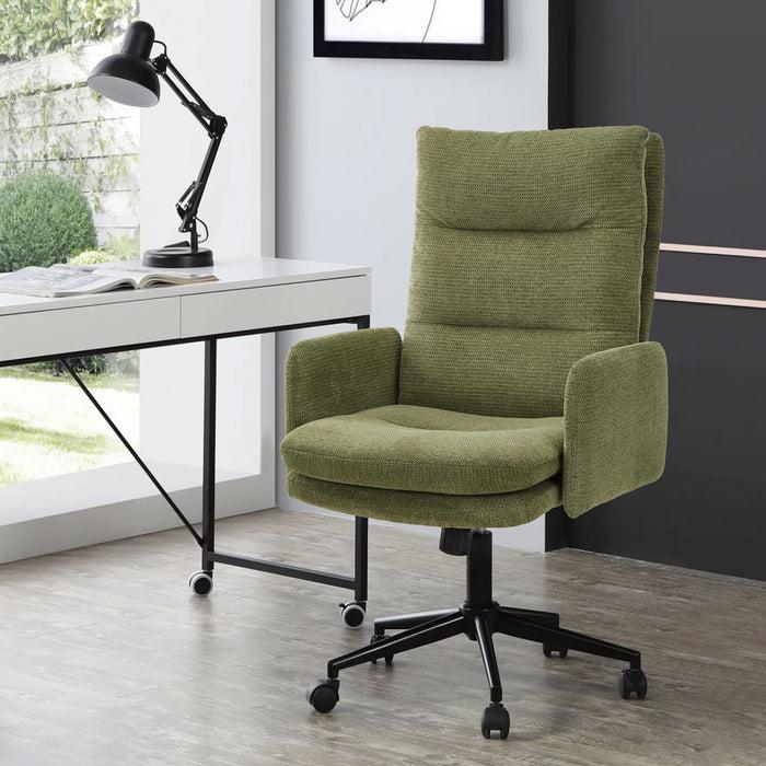 Intimate Wm Heart Upholstered Desk Chair With Wheels High-Back Office Chair Adjustable Height & Swivel Ergonomic Computer Chair For Home Office Bedroom