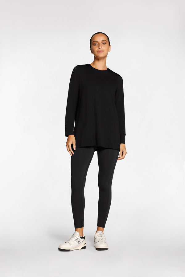 intimo ACTIVE LONG SLEEVE TOP Black